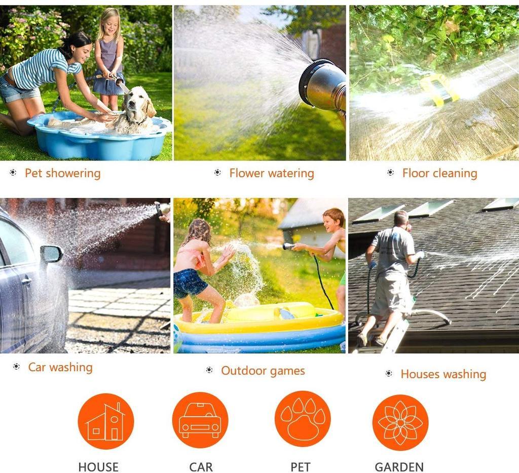 Cosmo Thrift Expandable Garden Hose – Flexible, Lightweight & Heavy-Duty with Spray Nozzle