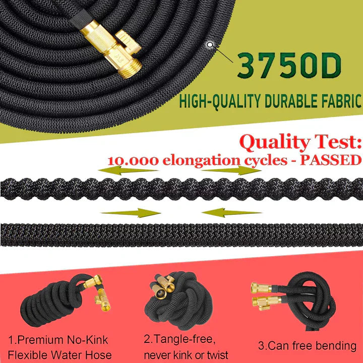 Cosmo Thrift Expandable Garden Hose – Heavy Duty Flexible Water Hose with Nozzle