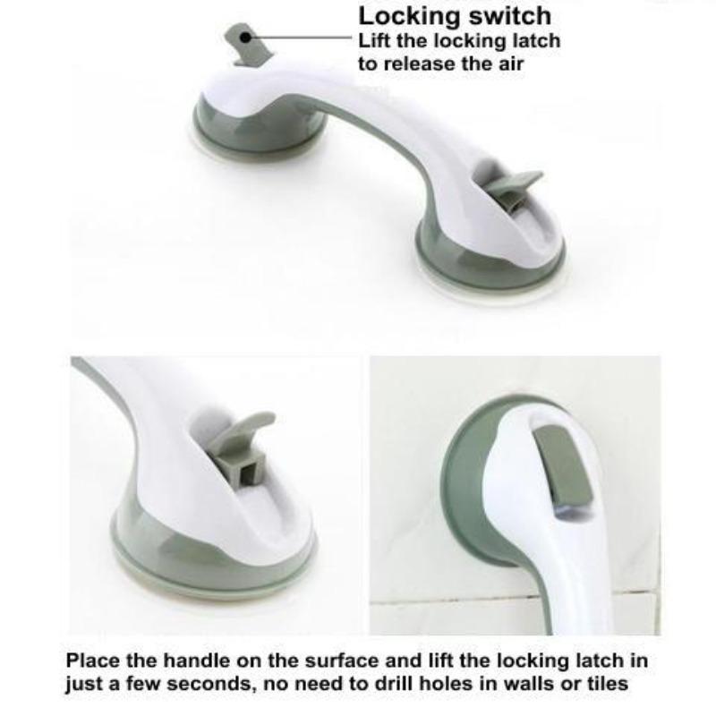 Cosmo Thrift Shower Grab Bar - Safety Bar with Strong Suction for Bathroom Balance