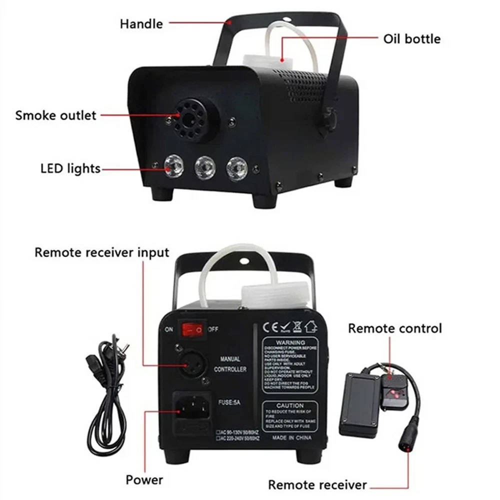 Cosmo Thrift Smoke Machine W/ 13 Colorful LED Lights Effect