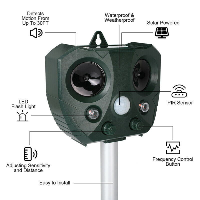 Cosmo Thrift Ultrasonic Bird & Pest Repeller Solar Powered - Long Range