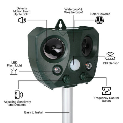 Cosmo Thrift Ultrasonic Bird & Pest Repeller Solar Powered - Long Range