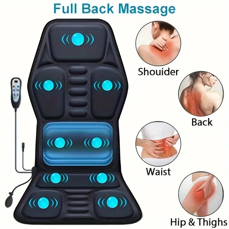 Cosmo Thrift Full Back Massager with Heat – Shiatsu Chair Pad, Deep-Kneading, Adjustable Intensity