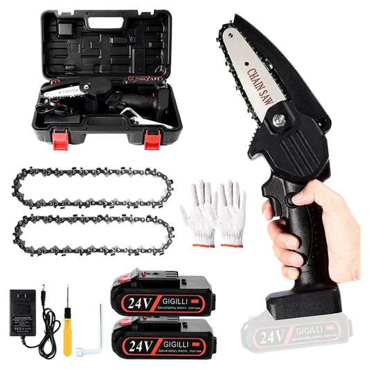 Cosmo Thrift Upgraded 24V Mini Chainsaw (Two Batteries)