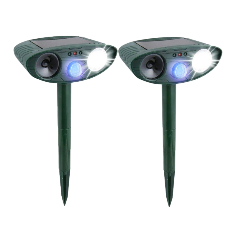 Cosmo Thrift Solar Powered Ultrasonic Rabbit Repeller – Humane Garden Protection with Flashing Light