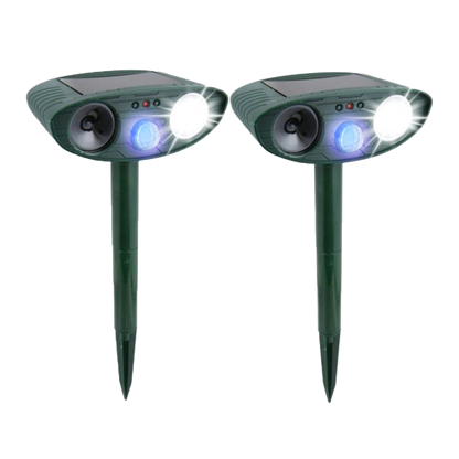 Cosmo Thrift Solar Powered Ultrasonic Rabbit Repeller – Humane Garden Protection with Flashing Light