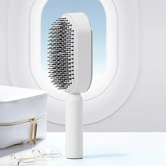 Cosmo Thrift Self-Cleaning Hair Brush – Detangling Brush for All Hair Types
