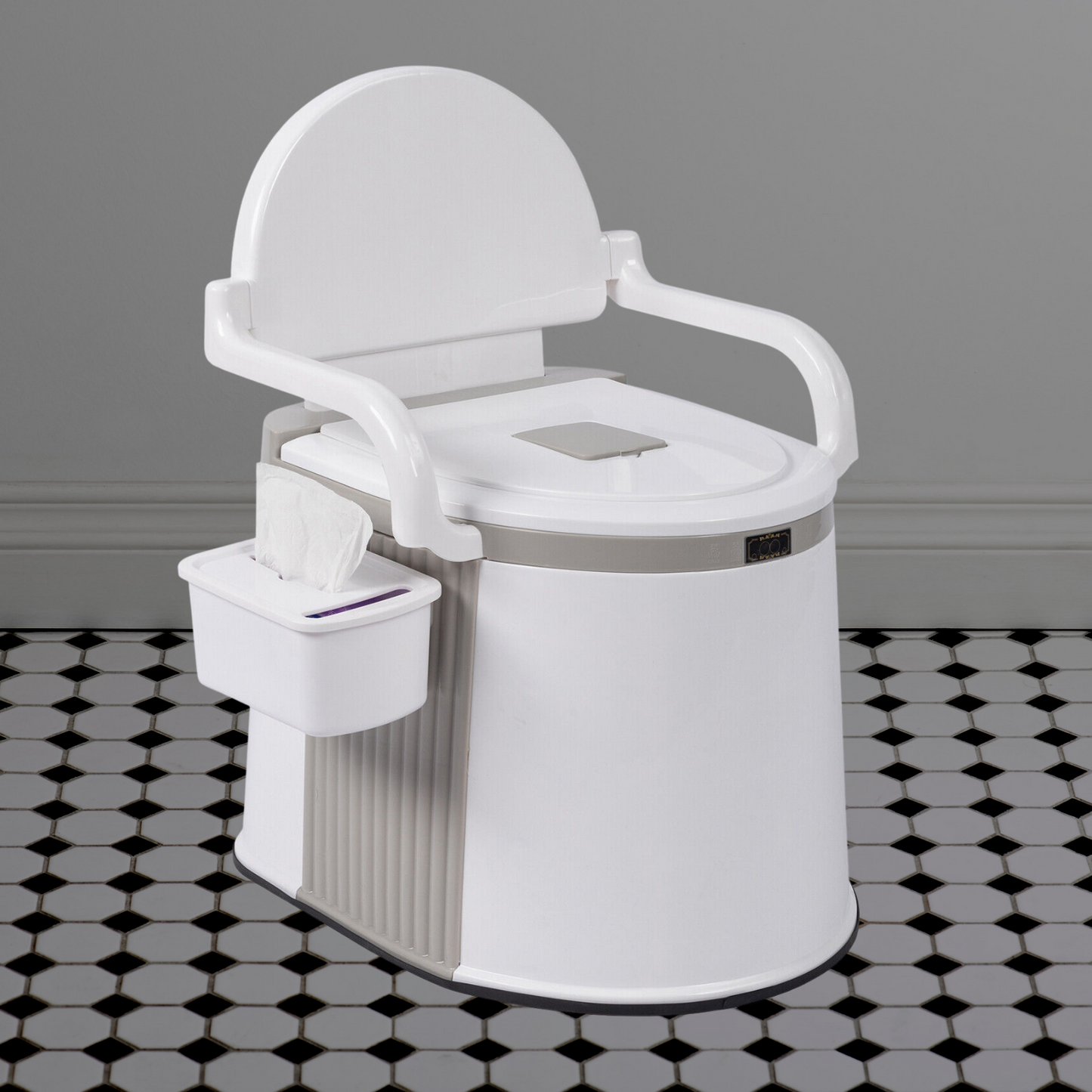 Cosmo Thrift Portable Camping Toilet for Adults – Freestanding Travel Potty with Handrails