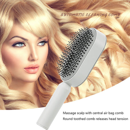 Cosmo Thrift Self-Cleaning Hair Brush – Detangling Brush for All Hair Types