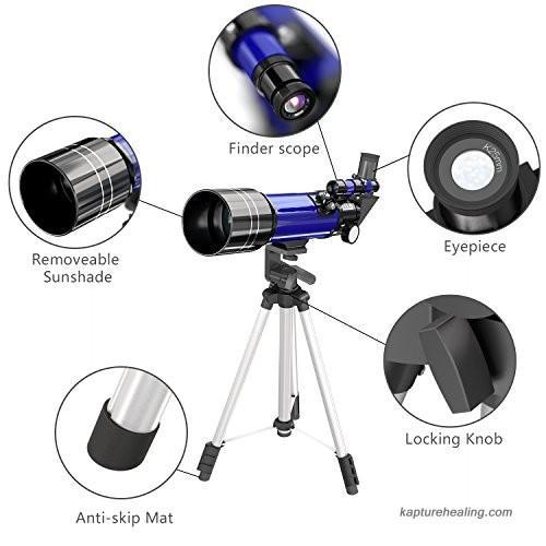 Cosmo Thrift Space Telescope Pro for Beginners – 150X Magnification with 3X Barlow Lens (Blue)