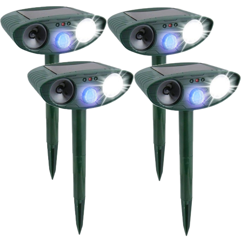 Cosmo Thrift Solar Powered Ultrasonic Rabbit Repeller – Humane Garden Protection with Flashing Light