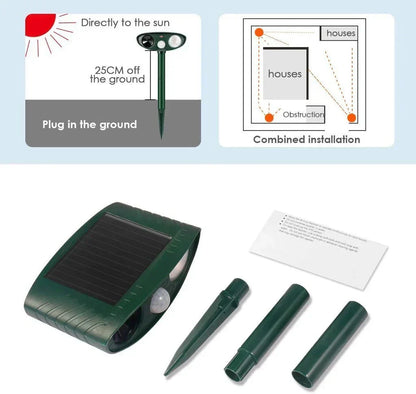 Cosmo Thrift Ultrasonic Solar Deer Repeller – Motion Sensor Animal Deterrent for Garden & Yard