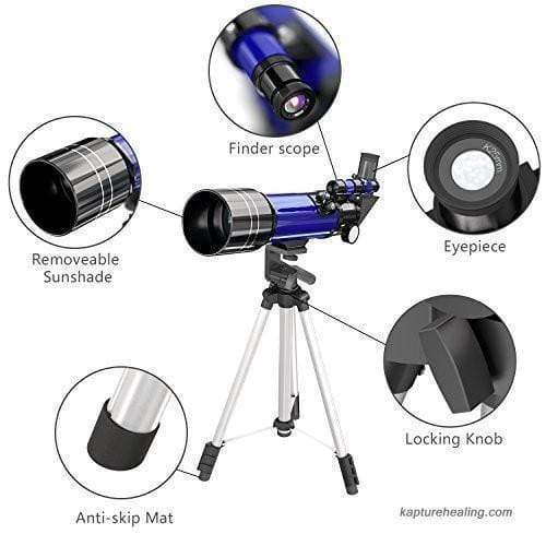 Cosmo Thrift Space Telescope Pro for Beginners – 150X Magnification with 3X Barlow Lens (Blue)