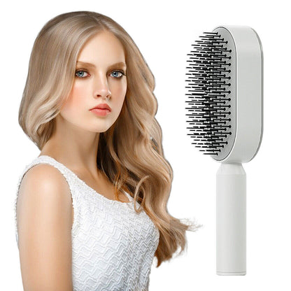 Cosmo Thrift Self-Cleaning Hair Brush – Detangling Brush for All Hair Types