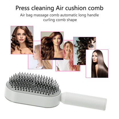 Cosmo Thrift Self-Cleaning Hair Brush – Detangling Brush for All Hair Types
