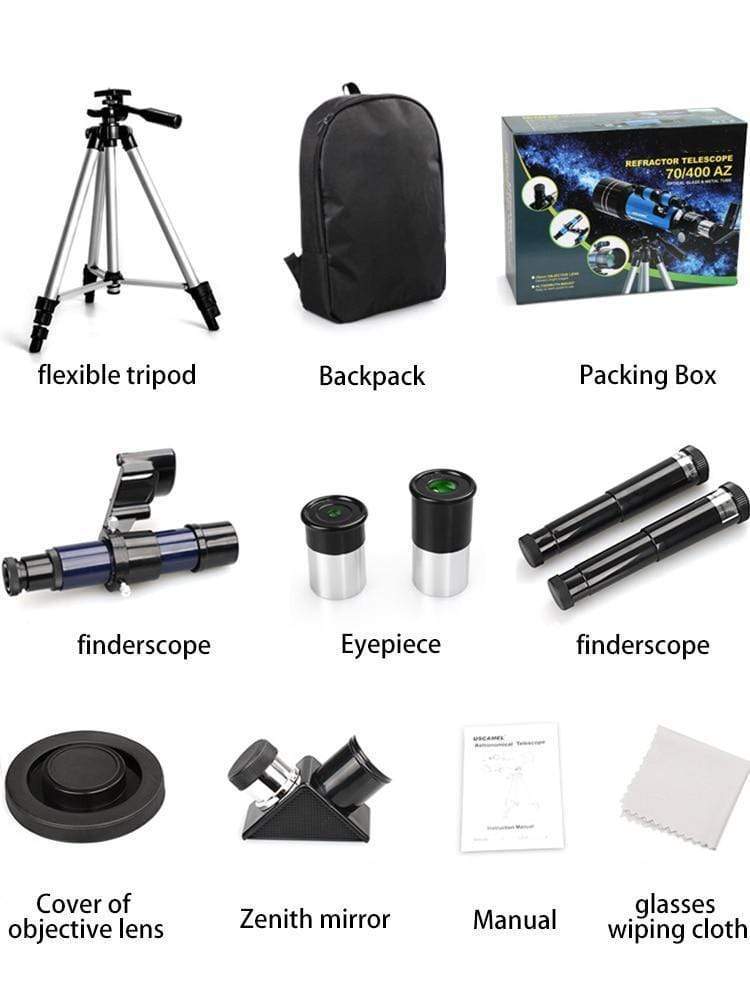 Cosmo Thrift Space Telescope Pro for Beginners – 150X Magnification with 3X Barlow Lens (Blue)