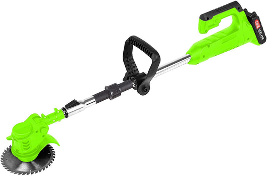 Cosmo Thrift Cordless Strimmer with Carbon Steel Blades Battery Powered