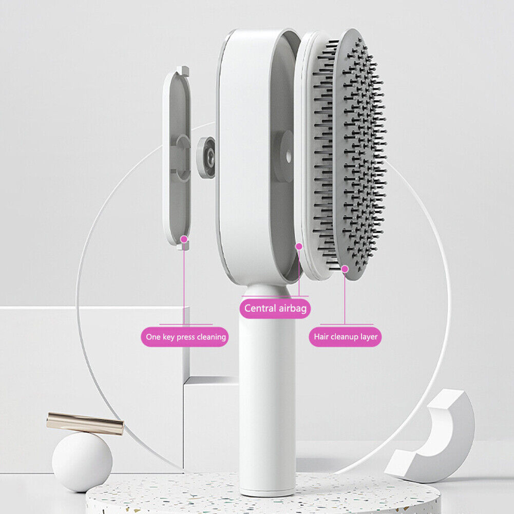 Cosmo Thrift Self-Cleaning Hair Brush – Detangling Brush for All Hair Types