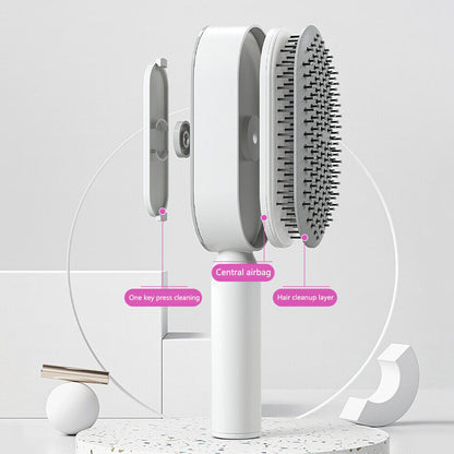 Cosmo Thrift Self-Cleaning Hair Brush – Detangling Brush for All Hair Types