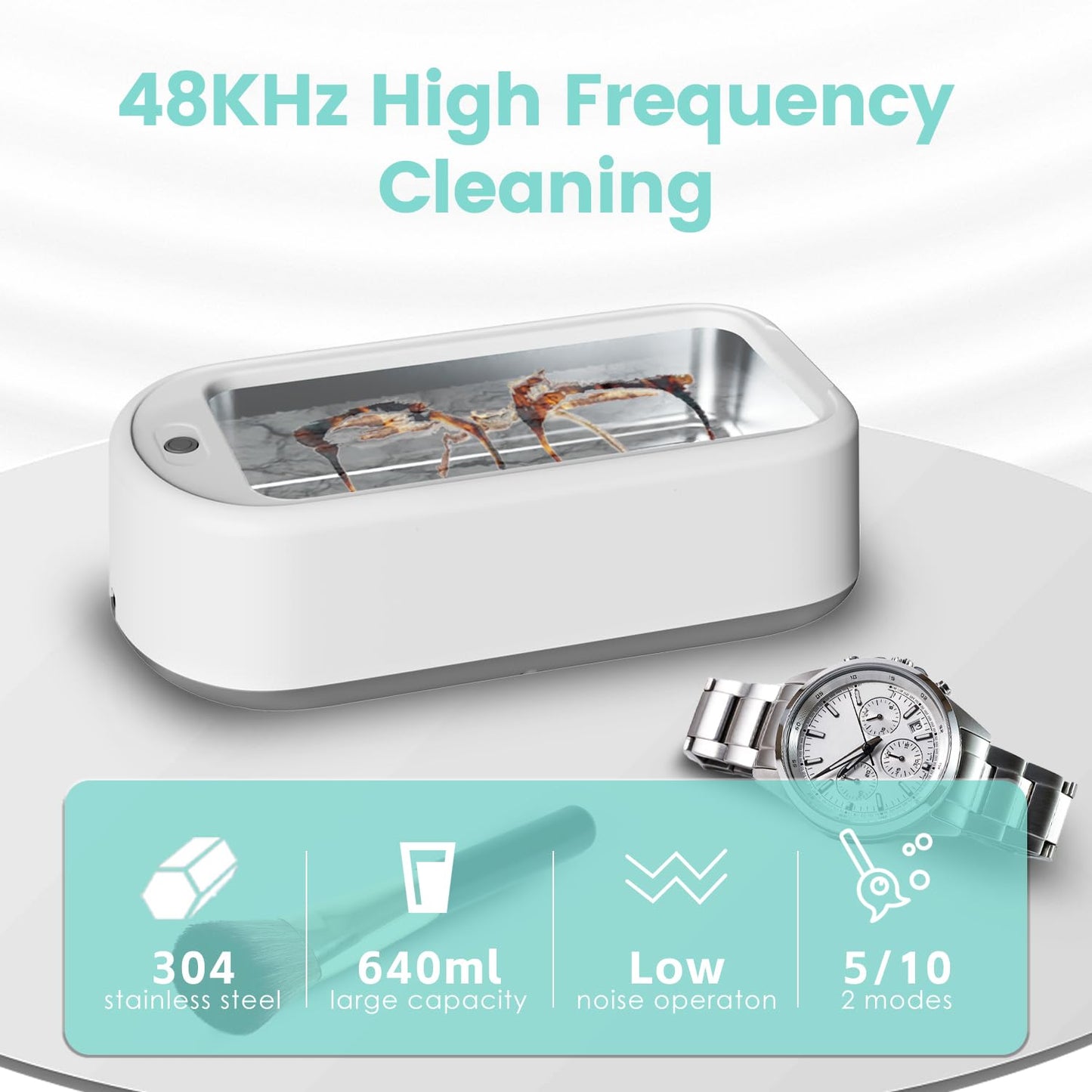 Cosmo Thrift Ultrasonic Jewelry Cleaner – Portable Sonic Cleaning Machine for Rings, Glasses & Watches