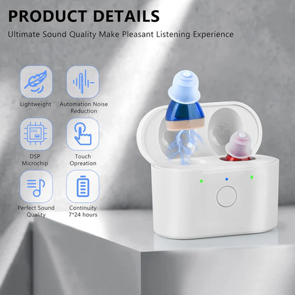Cosmo Thrift Rechargeable Hearing Aids – Invisible In-Ear Digital Sound Amplifier for Adults