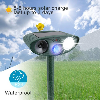Cosmo Thrift Solar Ultrasonic Dog Repeller – Motion-Activated Outdoor Animal Deterrent