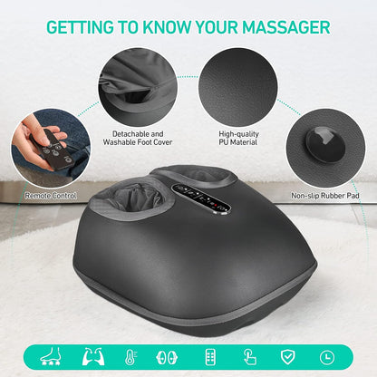 Cosmo Thrift Shiatsu Foot Massager with Heat – Kneading, Vibration & Air Compression for Deep Tissue Relief