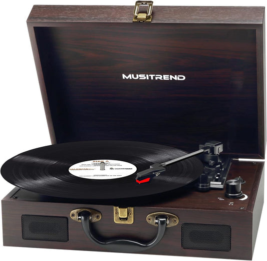 Cosmo Thrift Vinyl Vintage Suitcase-Style Turntable Record Player