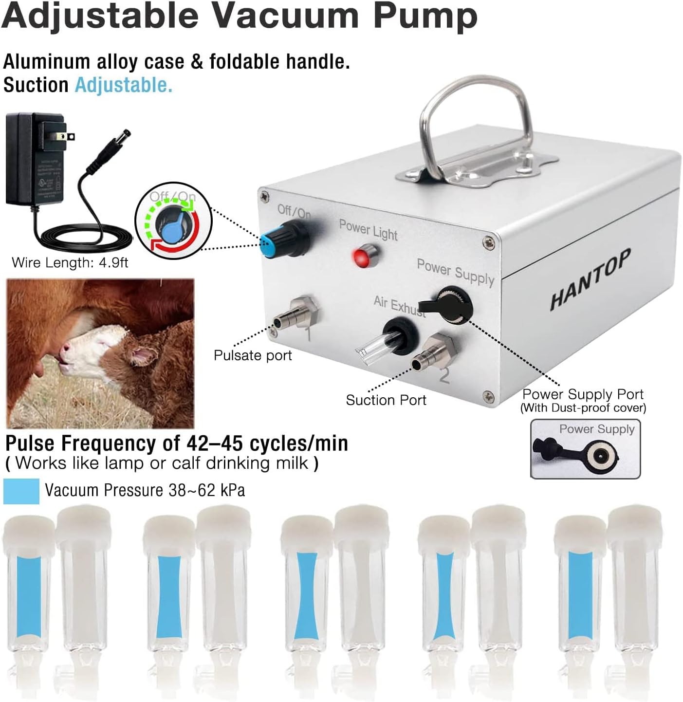 Cosmo Thrift 12L Portable Cow Milking Machine With Auto Stop