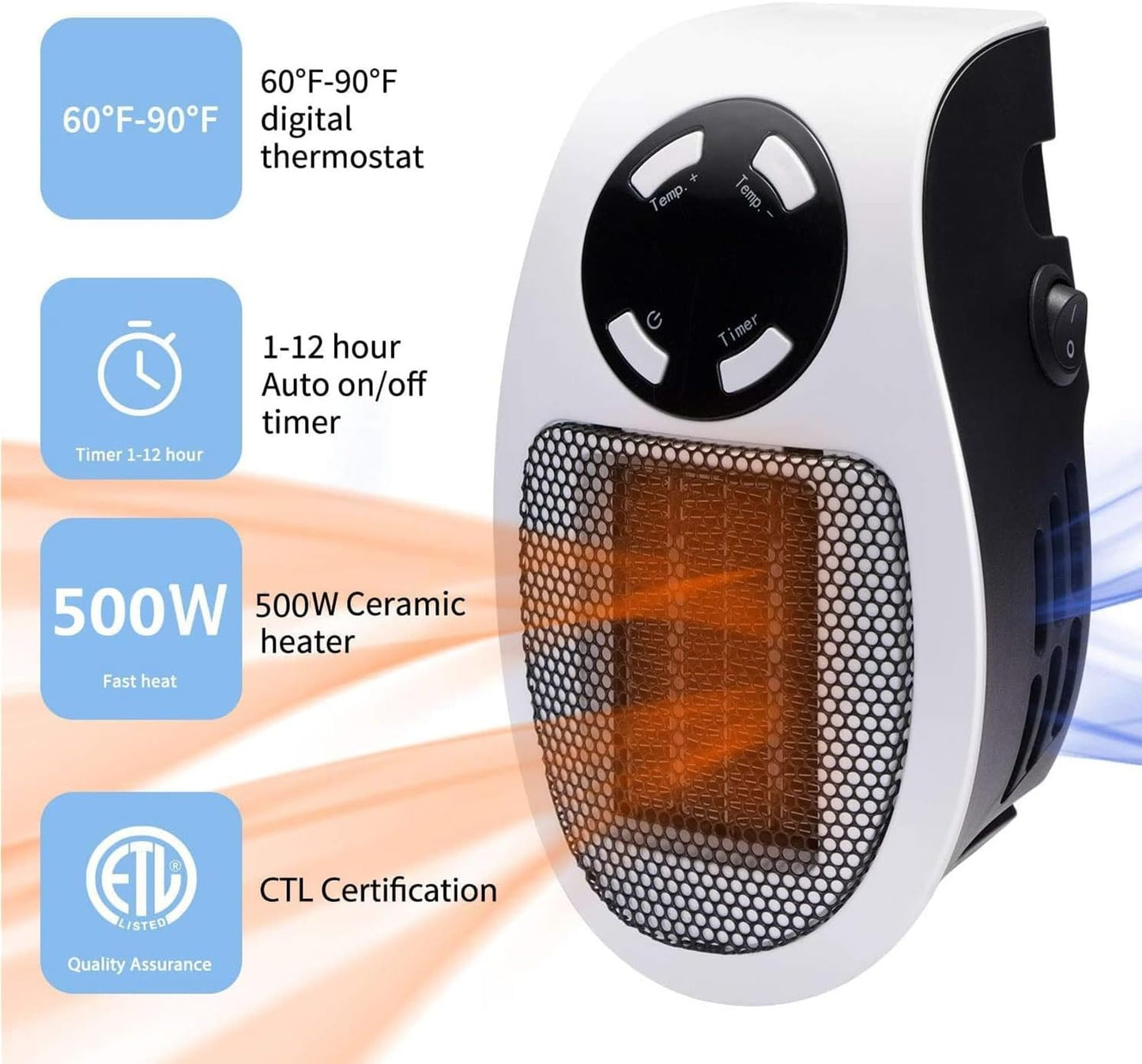 Cosmo Thrift Portable Electric Space Heater