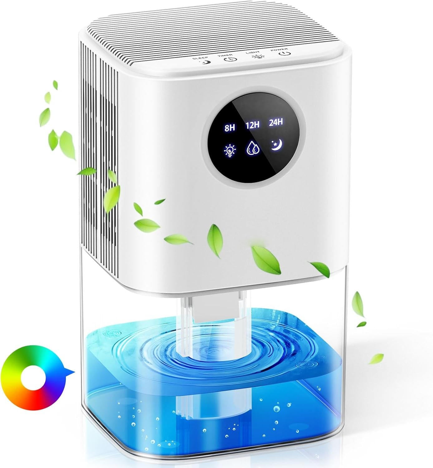 Cosmo Thrift Portable Dehumidifier for Bedroom/Bathroom – Quiet Damp Air Moisture Remover