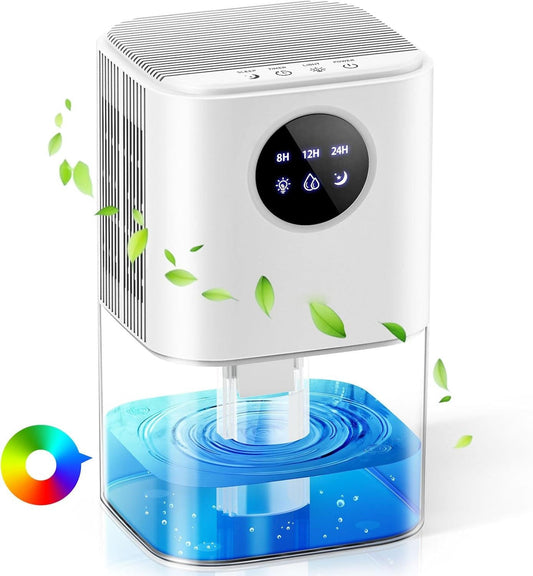 Cosmo Thrift Portable Dehumidifier for Bedroom/Bathroom – Quiet Damp Air Moisture Remover