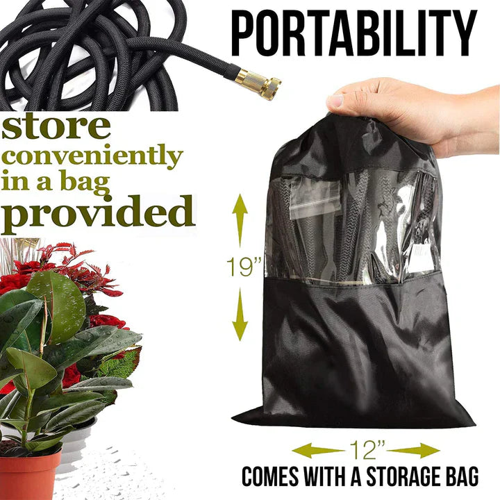 Cosmo Thrift Expandable Garden Hose – Heavy Duty Flexible Water Hose with Nozzle