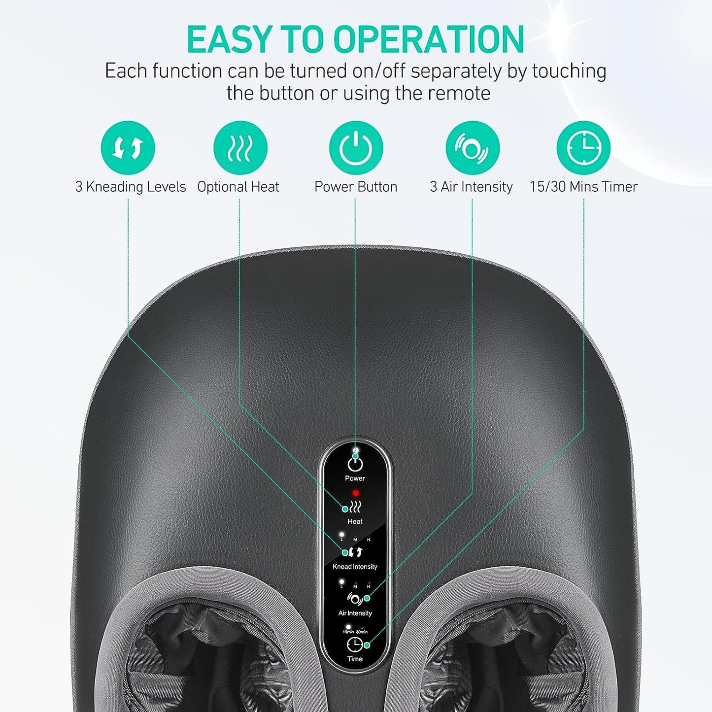Cosmo Thrift Shiatsu Foot Massager with Heat – Kneading, Vibration & Air Compression for Deep Tissue Relief