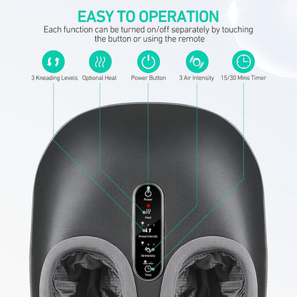 Cosmo Thrift Shiatsu Foot Massager with Heat – Kneading, Vibration & Air Compression for Deep Tissue Relief
