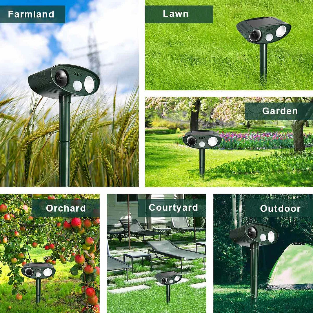 Cosmo Thrift Ultrasonic Solar Deer Repeller – Motion Sensor Animal Deterrent for Garden & Yard