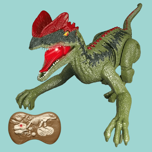 Cosmo Thrift Remote Control Dinosaur Toy – Realistic RC Velociraptor T-Rex with Sounds, Lights & Movements