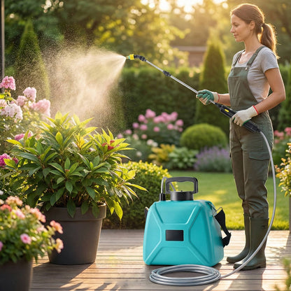 Cosmo Thrift Rechargeable Electric Garden Sprayer 5L, Battery Powered Plant Sprayer with 3 Nozzles
