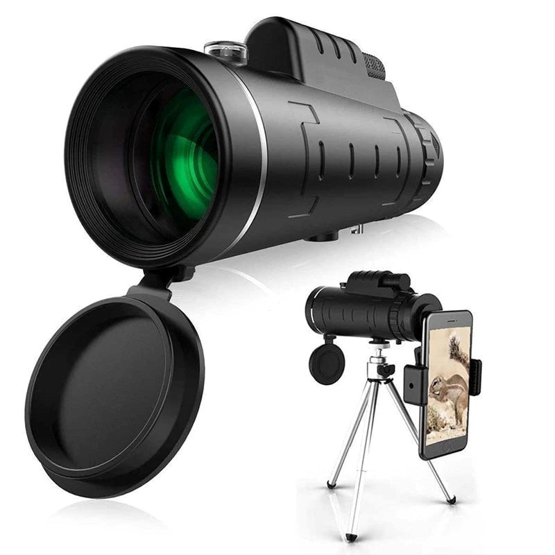 Cosmo Thrift 10X HD Monocular - High Power Monocular With Smartphone Holder & Tripod
