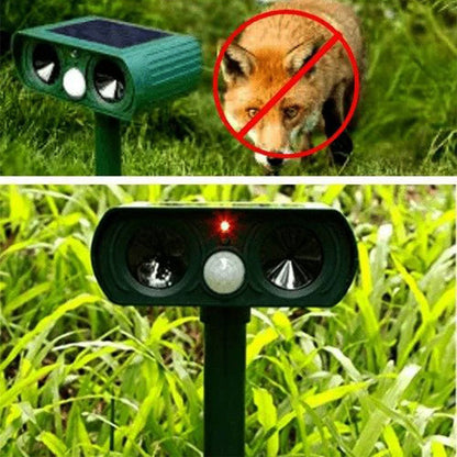 Cosmo Thrift Solar Ultrasonic Fox Deterrent – Motion-Activated Animal Repeller for Garden, Lawn & Outdoor