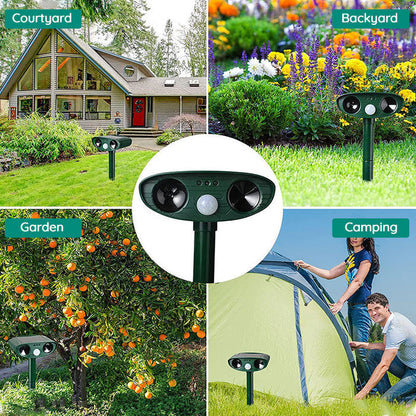 Cosmo Thrift Solar Ultrasonic Fox Deterrent – Motion-Activated Animal Repeller for Garden, Lawn & Outdoor