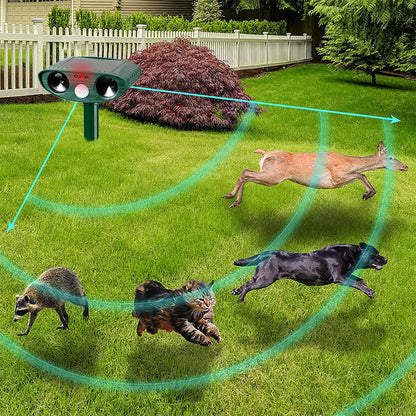 Cosmo Thrift Solar-Powered Ultrasonic Animal Repeller – Motion-Activated Pest Control for Garden, Lawn & Yard