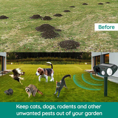 Cosmo Thrift Solar-Powered Ultrasonic Animal Repeller – Motion-Activated Pest Control for Garden, Lawn & Yard