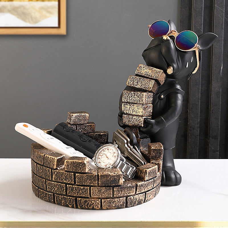 Cosmo Thrift Bulldog Brickie Sculpture