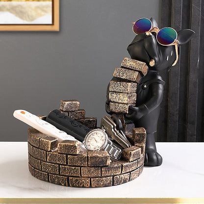 Cosmo Thrift Bulldog Brickie Sculpture