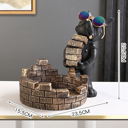 Cosmo Thrift Bulldog Brickie Sculpture