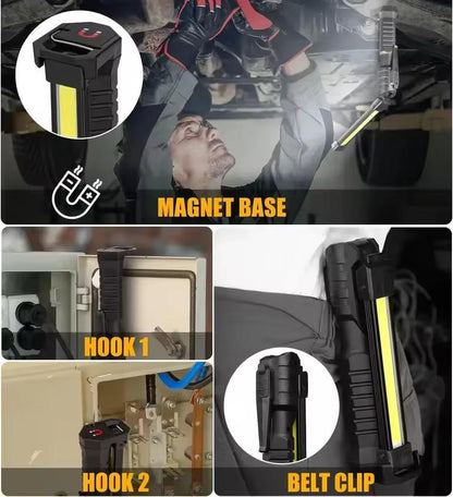 Cosmo Thrift Rechargeable Magnetic Flashlight For Mechanics And Workplace
