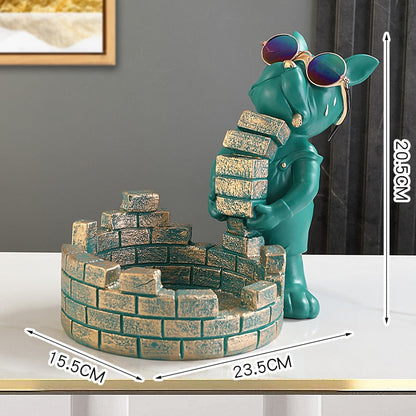 Cosmo Thrift Bulldog Brickie Sculpture