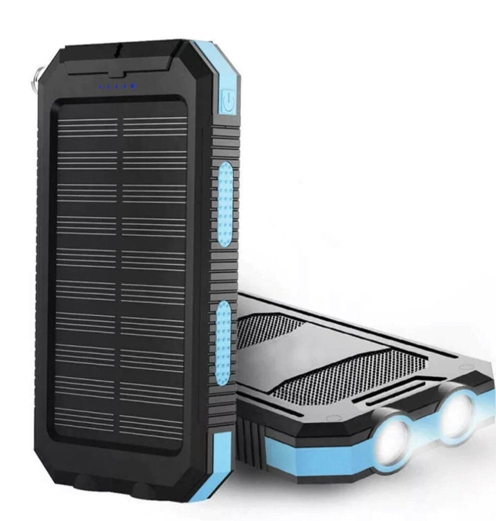 Cosmo Thrift Solar Power Bank – 500000mAh Portable Waterproof Outdoor Charger with Dual USB & LED Light