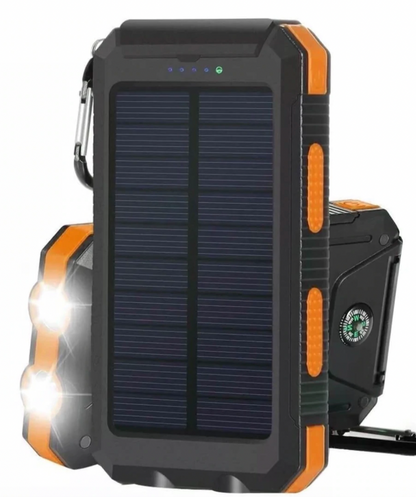 Cosmo Thrift Solar Power Bank – 500000mAh Portable Waterproof Outdoor Charger with Dual USB & LED Light